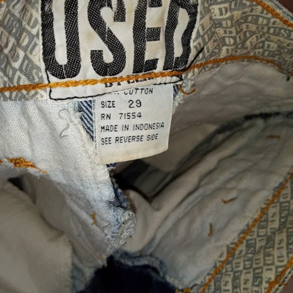 Vintage 90's Y2K Get Used by Elie Acid Wash Denim Pencil Skirt Pockets - Picture 6 of 6